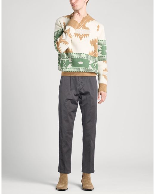 White Sand Gray Pants Cotton, Elastane for men