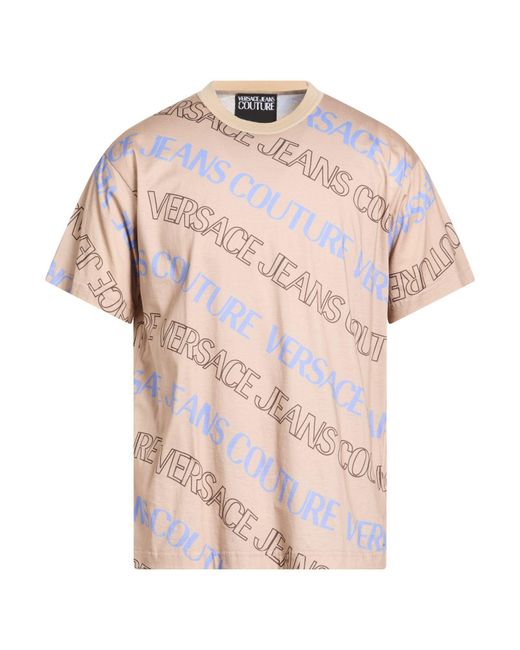 Versace Jeans Couture Pink Sand T-Shirt Cotton for men