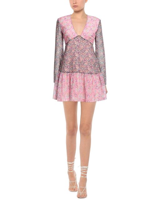 Chiara Ferragni Pink Mini Dress