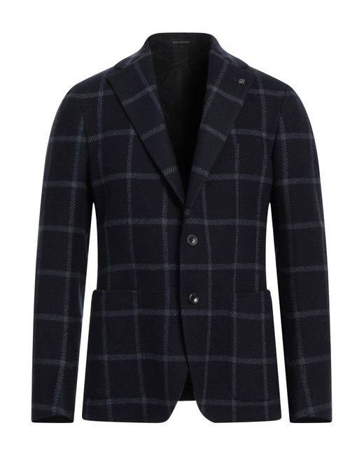 Tagliatore Blue Midnight Blazer Virgin Wool, Polyamide for men