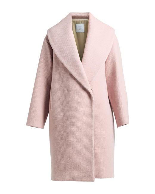 Eleventy Pink Light Coat Wool, Cashmere