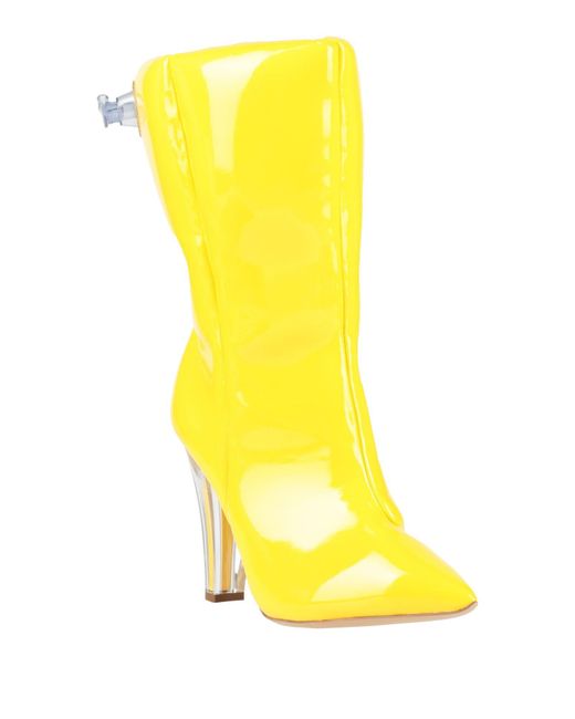 Moschino Yellow Ankle Boots