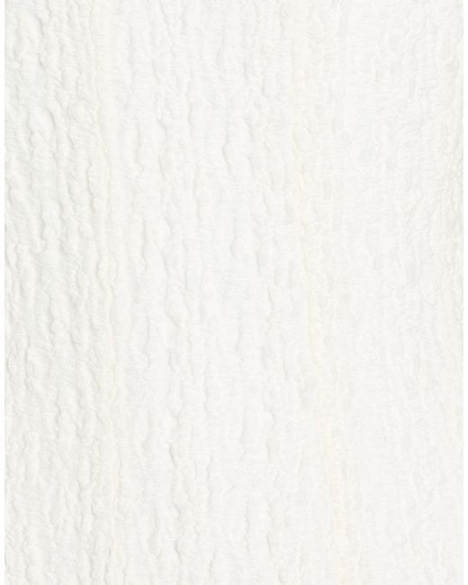 MSGM White Ivory Mini Dress Cotton, Polyamide, Elastane