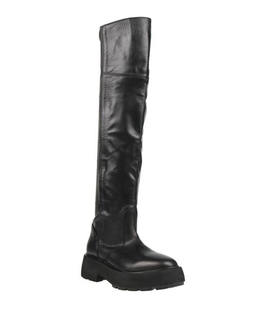 Strategia Black Boot Leather