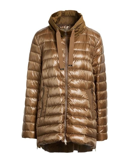 Herno Brown Camel Puffer Polyamide