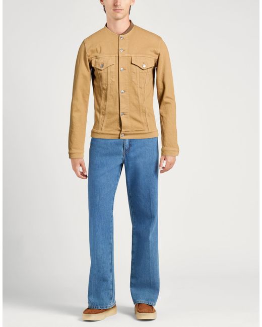 Grifoni Natural Camel Denim Outerwear Cotton, Elastane for men