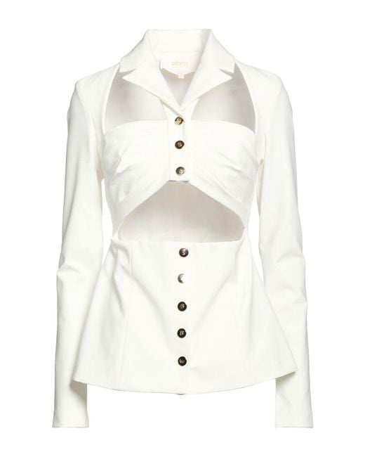 Babylon White Blazer Polyamide, Elastane