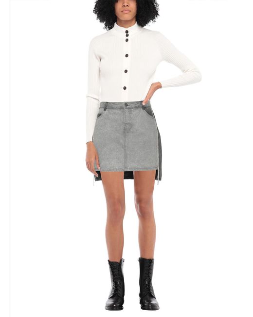 Twinset Gray Denim Skirt