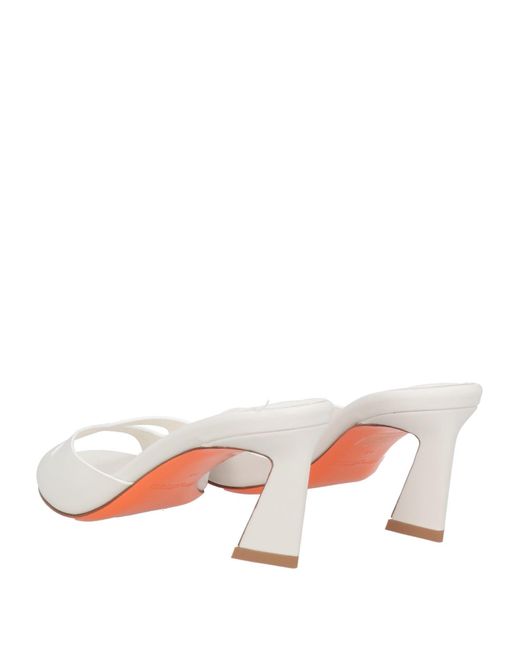 Santoni White Sandals Leather