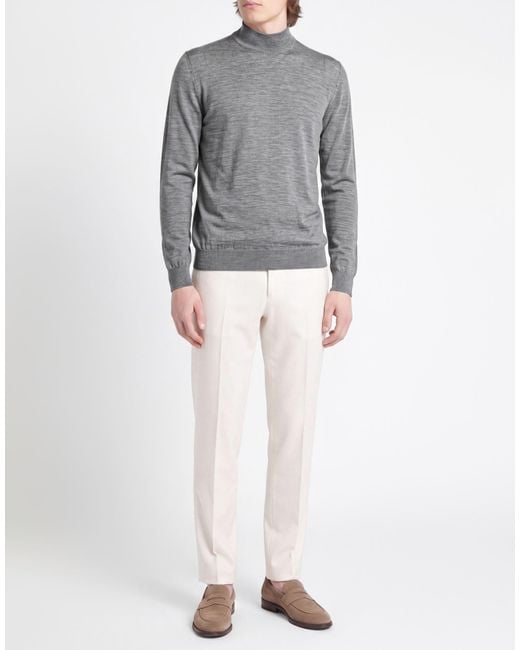 Kiton Gray Turtleneck Wool for men