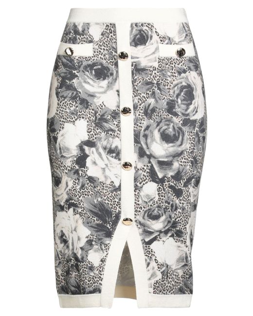 Blugirl Blumarine Gray Midi Skirt