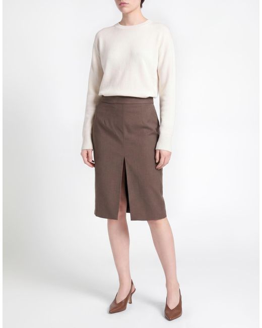 Nineminutes Brown Midi Skirt