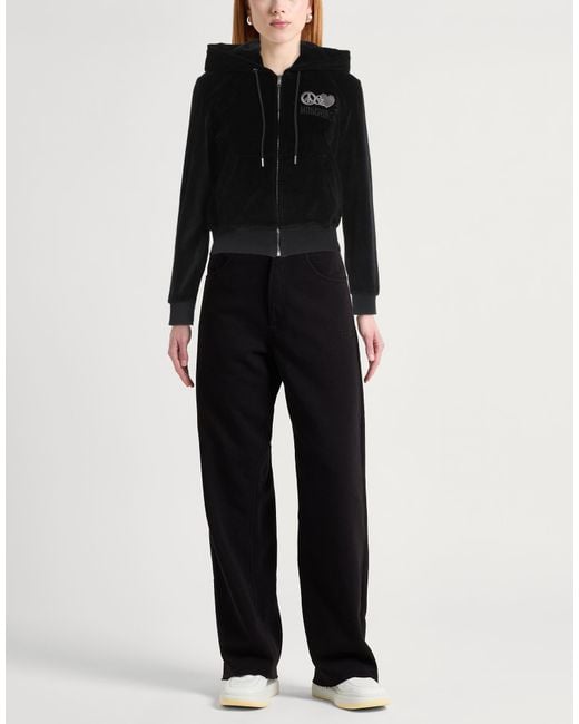 Moschino Black Sweatshirt Cotton, Polyester, Elastane