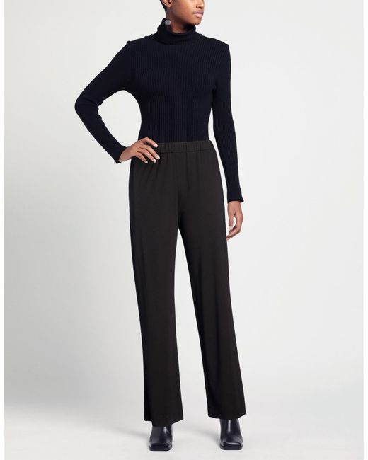 RUE DU BAC Black Pants Viscose, Polyamide, Elastane