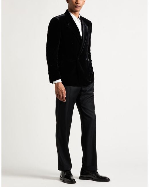 Lardini Black Blazer Polyester, Elastane for men
