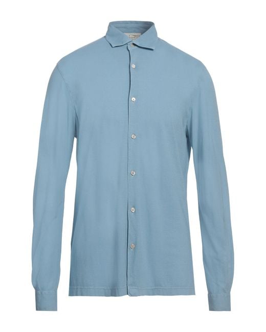 FILIPPO DE LAURENTIIS Blue Shirt for men