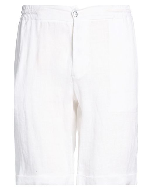 Alpha Studio White Shorts & Bermuda Shorts for men