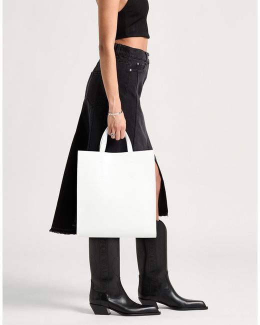 MSGM White Handbag Calfskin