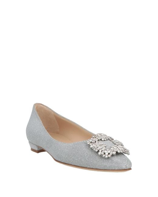 Manolo Blahnik Gray Ballerina