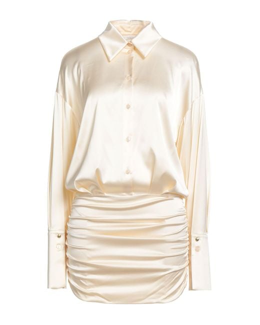 Patrizia Pepe White Mini Dress Viscose, Polyamide, Elastane