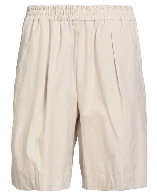 Samsøe & Samsøe Natural Shorts & Bermuda Shorts Linen, Polyester, Ecovero Viscose, Elastane