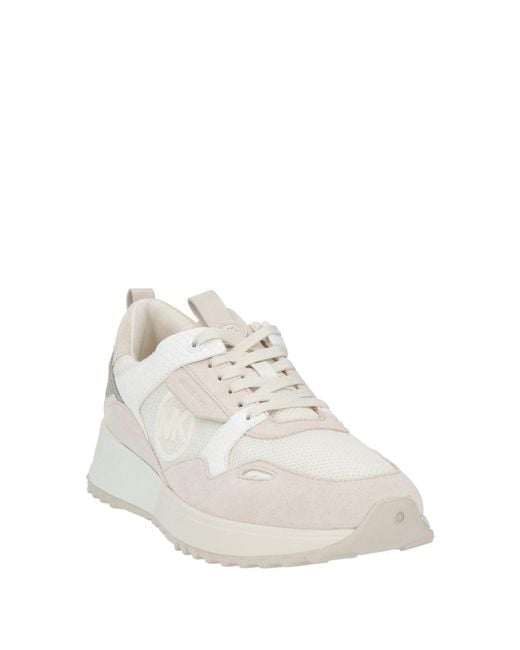 MICHAEL Michael Kors White Sneakers Leather, Textile Fibers