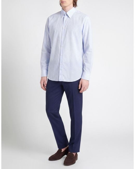 Canali Blue Shirt Cotton for men