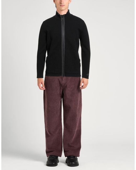 C P Company Black Cardigan Synthetic Fibers, Cotton, Wool, Alpaca Wool for men
