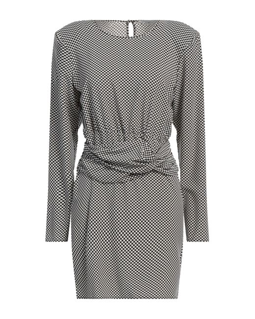 Patrizia Pepe Gray Mini Dress Polyester, Elastane