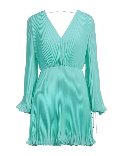 Max Mara Blue Mini Dress Polyester
