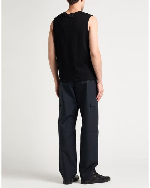 Versace Blue Pants Cotton, Viscose, Polyester for men