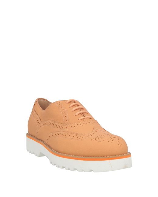 Hogan Brown Sand Lace-Up Shoes Leather