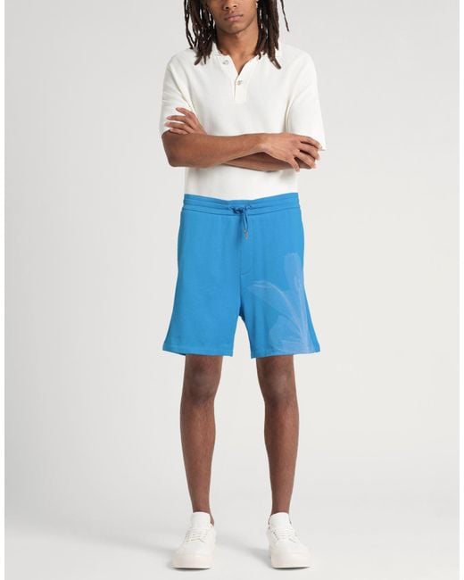 ARMANI EXCHANGE Blue Azure Shorts & Bermuda Shorts Cotton, Polyester for men