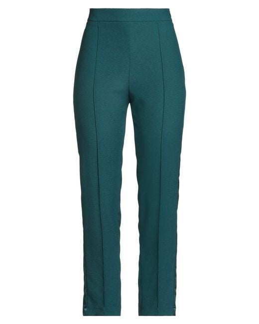 HEBE STUDIO Green Pants Polyester
