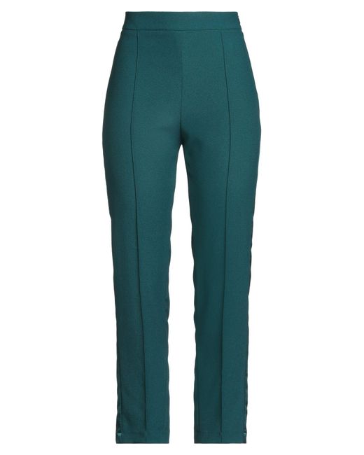 HEBE STUDIO Green Pants Polyester