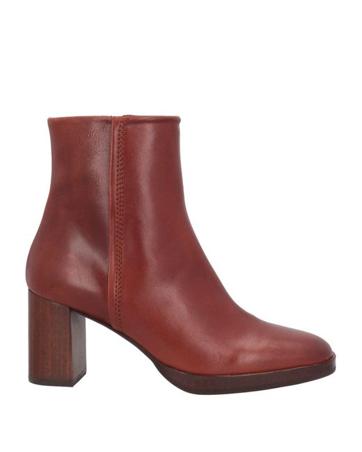 Zinda Red Ankle Boots