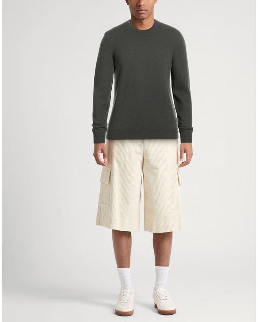 Fedeli Gray Military Sweater Cashmere for men