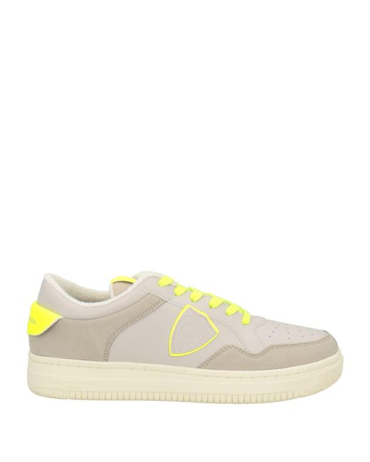 ACBC x PHILIPPE MODEL Gray Sneakers Leather, Textile Fibers for men