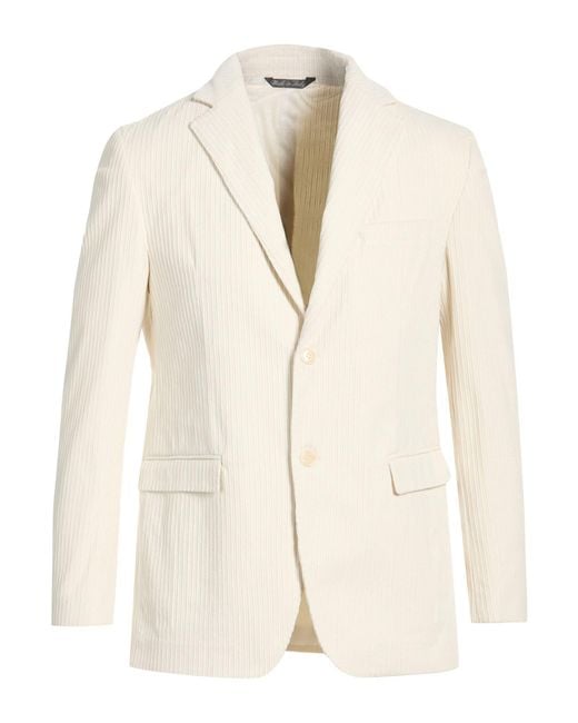 Exte Natural Cream Blazer Cotton, Polyester, Elastane for men