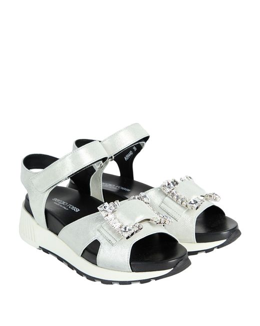 Sergio Rossi White Sandals Textile Fibers