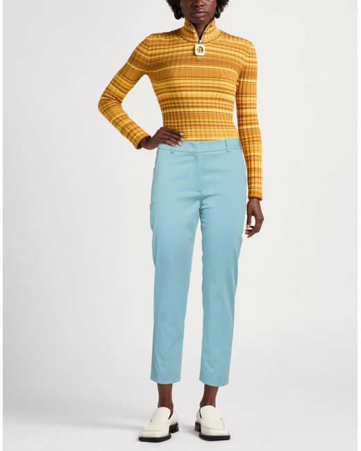 Weekend by Maxmara Blue Pants Cotton, Elastane