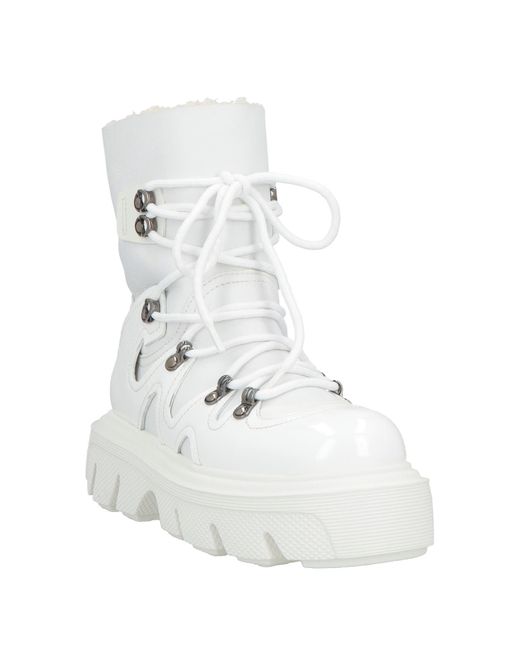 Casadei White Ankle Boots