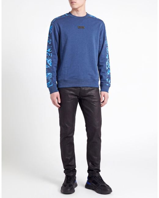 Versace Jeans Couture Blue Sweatshirt Cotton for men