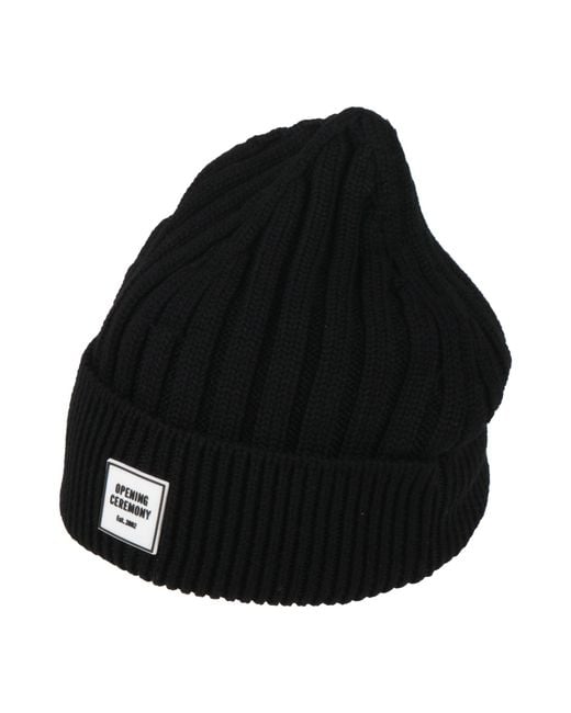 Opening Ceremony Black Hat Merino Wool for men