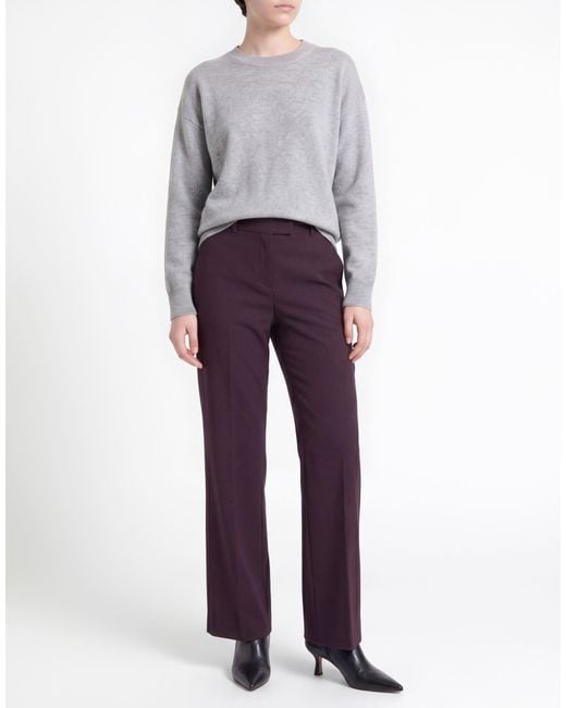 Eleventy Purple Burgundy Pants Wool, Elastane