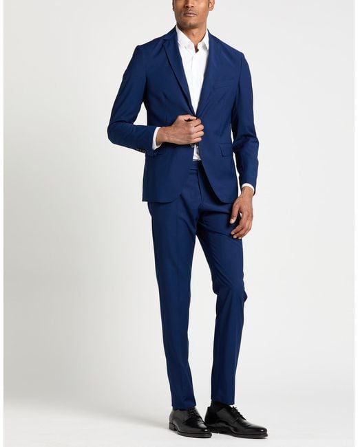 Exte Blue Suit Wool for men