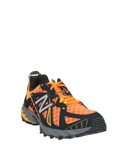 New Balance Orange Embellished Low-Top Sneakers for men