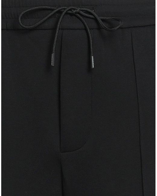 Emporio Armani Black Pants Cotton, Polyester, Elastane for men