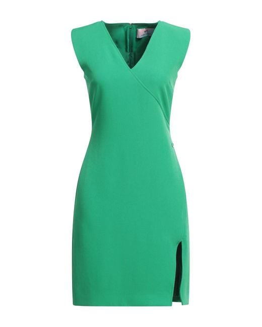 Chiara Ferragni Green Mini Dress Polyester, Elastane