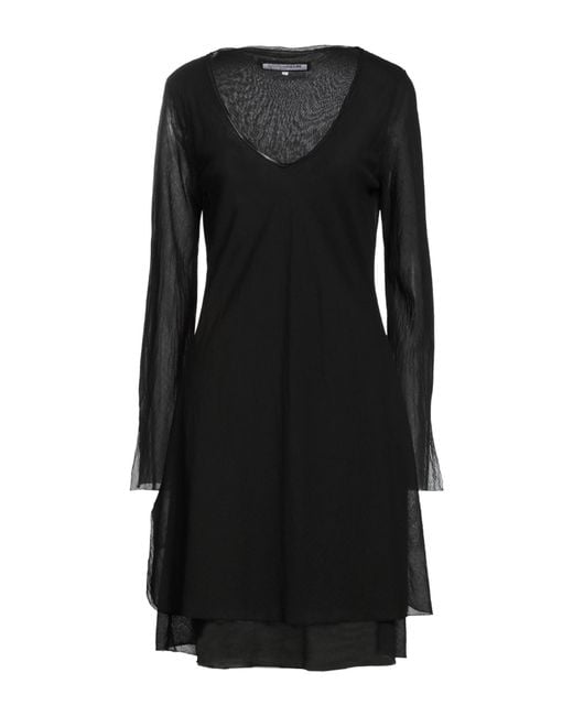 European Culture Black Mini Dress